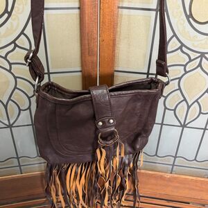 Adam Levine Crossbody With Fringe Boho Western Rodeo Bag